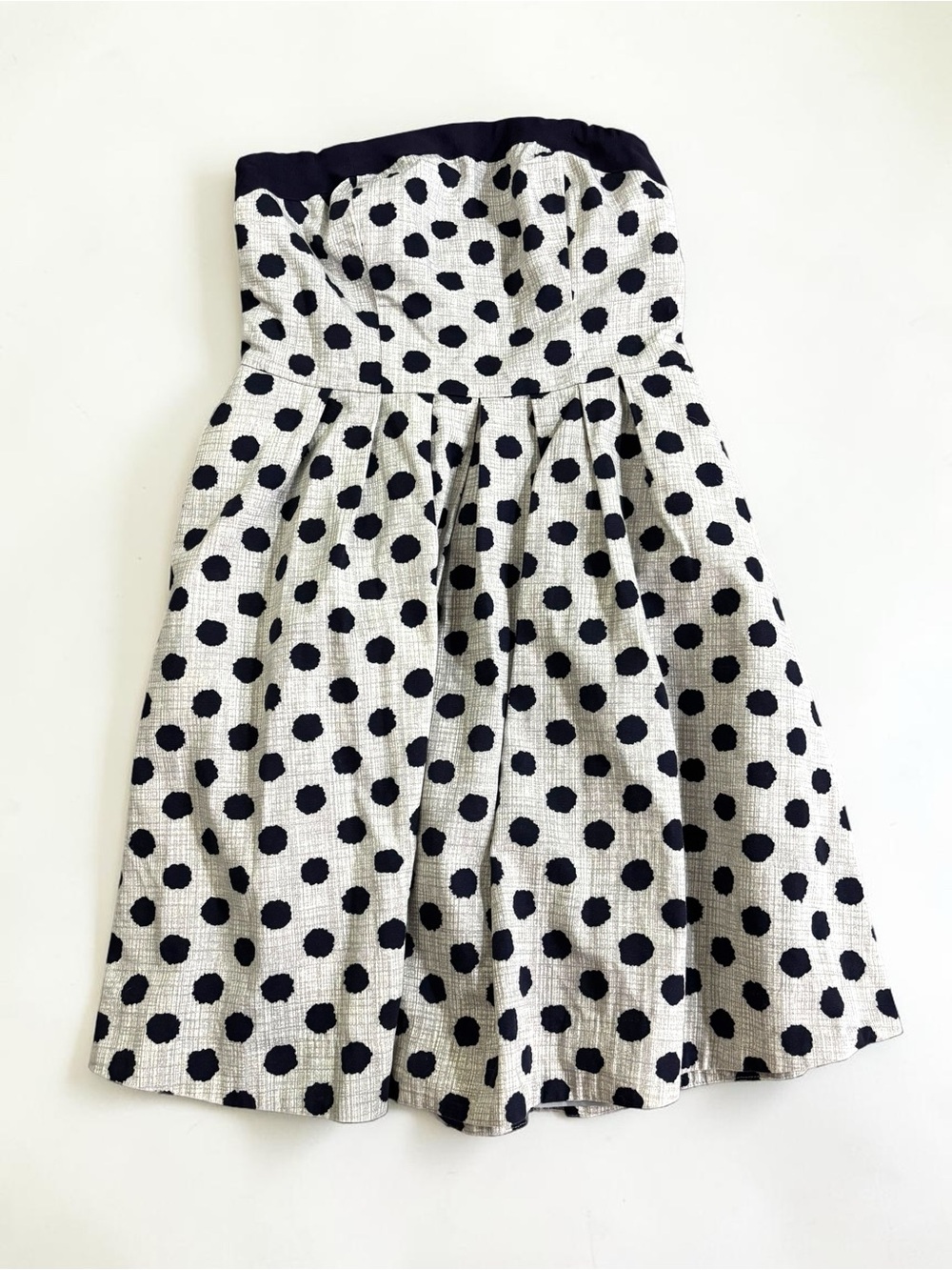 Y2K Polka Dot Dress Strapless Gray Black Twee Vintage Coquette 6